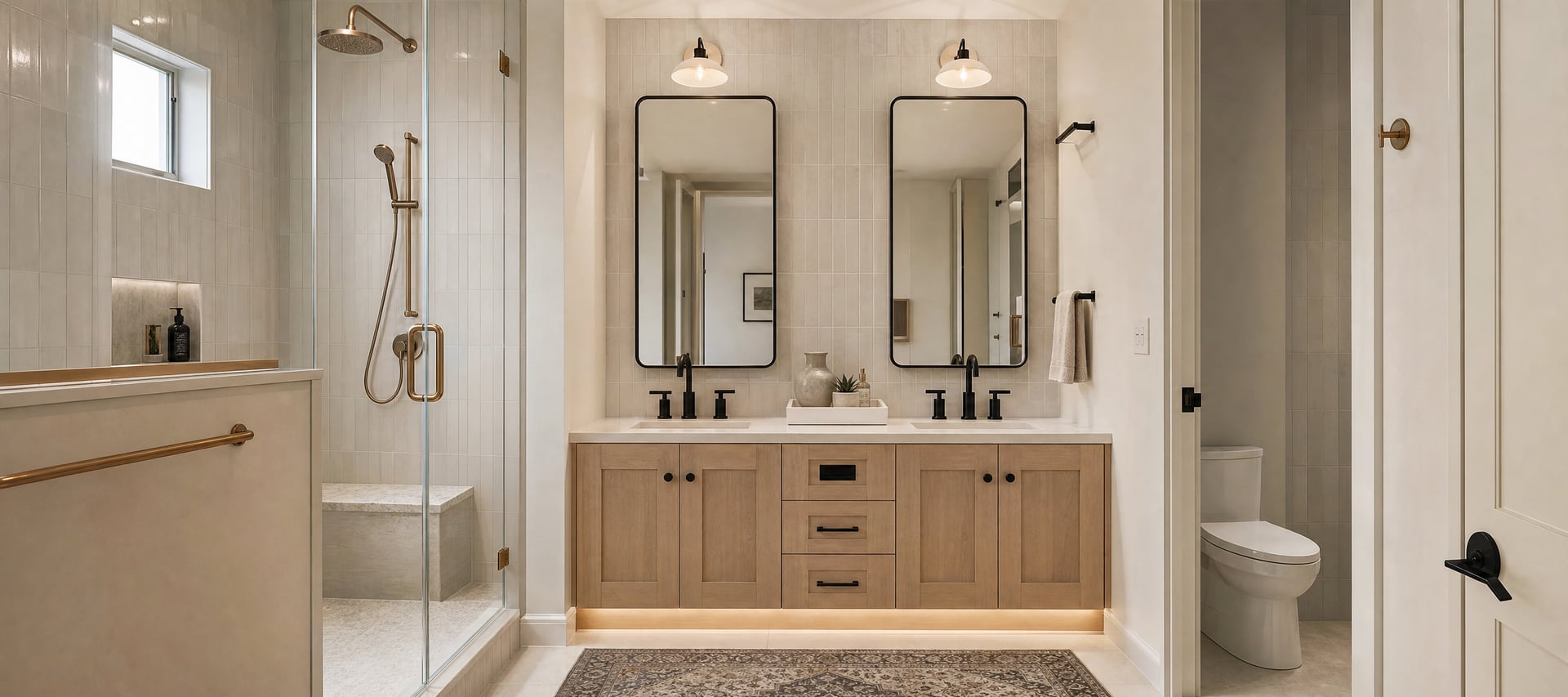 Primary Bath, Dual Vanity