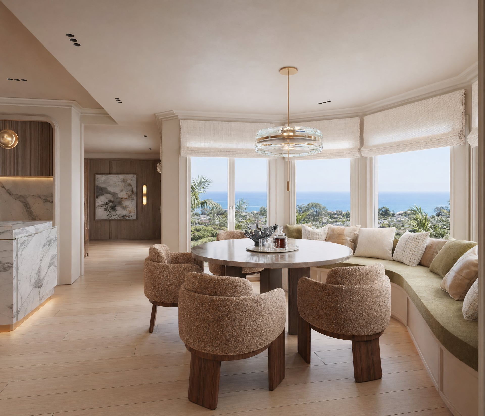 Curved Bay Breakfast Nook